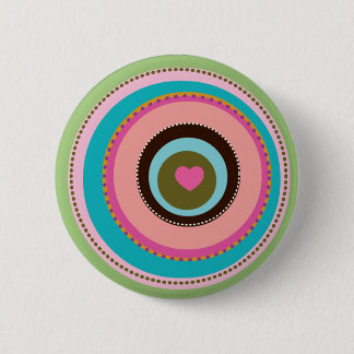 Macaron Rond 5 Cm Pin de coeur de cible