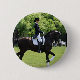 Macaron Rond 5 Cm Pin de concours hippique de dressage