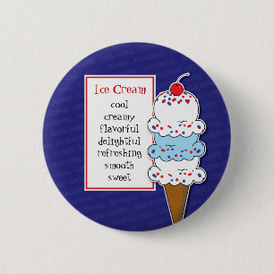 Macaron Rond 5 Cm Pin de cornet de crème glacée