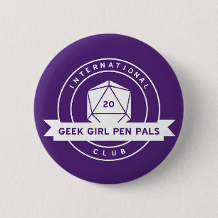 Macaron Rond 5 Cm Pin de correspondants de fille de geek
