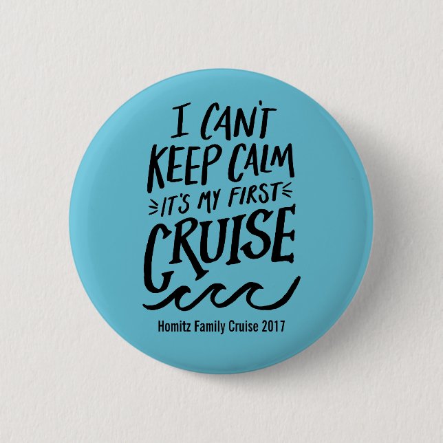 Macaron Rond 5 Cm Pin de croiseur première fois (Devant)