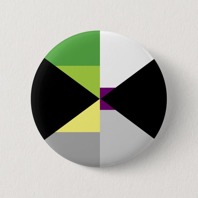 Macaron Rond 5 Cm Pin de Demiromantic Demisexual (Devant)