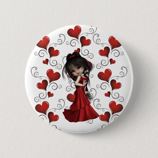 Macaron Rond 5 Cm Pin de diva (Devant)