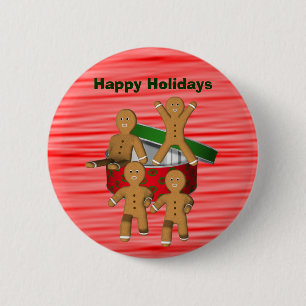 Macaron Rond 5 Cm Pin de évasion de bouton de Noël de bonhommes en