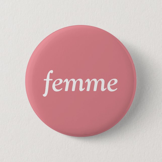 Macaron Rond 5 Cm Pin de Femme (Devant)