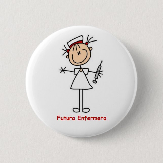 Macaron Rond 5 Cm Pin de futur infirmier (Devant)
