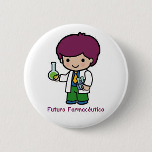Macaron Rond 5 Cm Pin de futur pharmaceutique