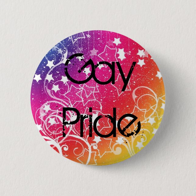 Macaron Rond 5 Cm Pin de gay pride (Devant)