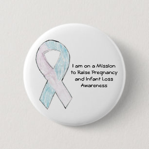 Macaron Rond 5 Cm Pin de grossesse et de conscience de perte de