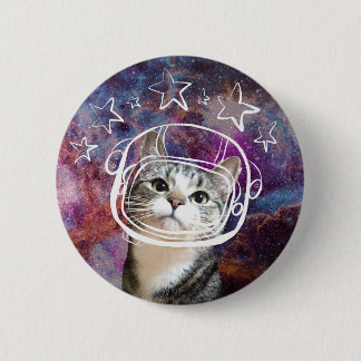 Macaron Rond 5 Cm Pin de Headshot de Meowstronaut Kiba