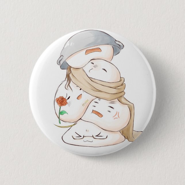 Macaron Rond 5 Cm Pin de Hetalia Mochi (Devant)
