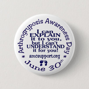 Macaron Rond 5 Cm Pin de jour de conscience d'AMC