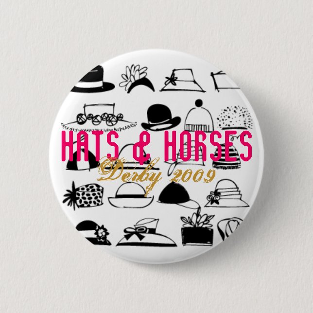 Macaron Rond 5 Cm Pin de Kentucky Derby 09 (Devant)