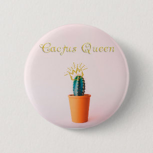 Macaron Rond 5 Cm Pin de la Reine de cactus