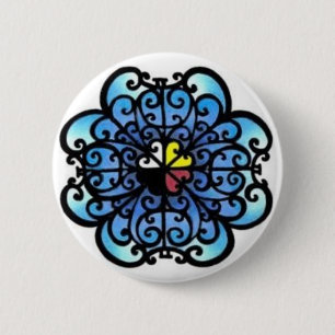 Macaron Rond 5 Cm Pin "de l'océan le plus profond"