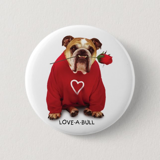 Macaron Rond 5 Cm Pin de LOVE-A-BULL (Devant)