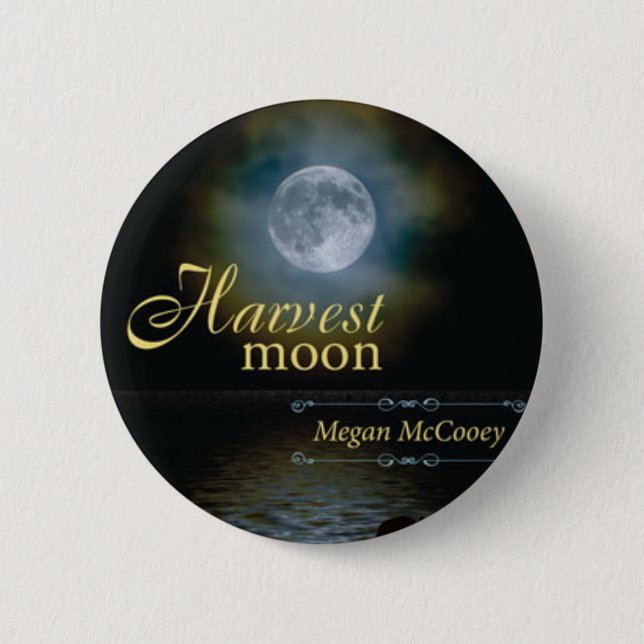 Macaron Rond 5 Cm Pin de lune de récolte (Devant)