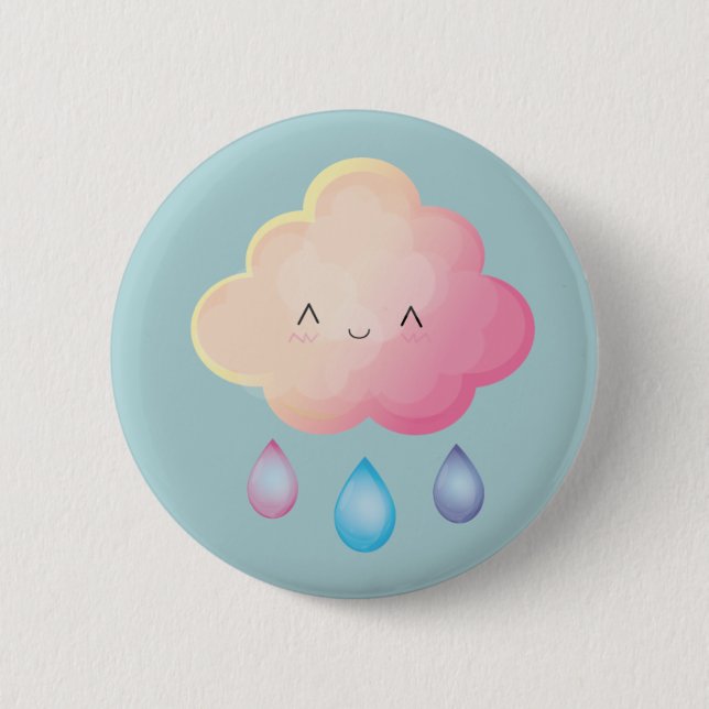Macaron Rond 5 Cm Pin de nuage de Kawaii (Devant)