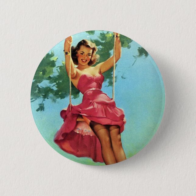 Macaron Rond 5 Cm Pin de oscillation (Devant)