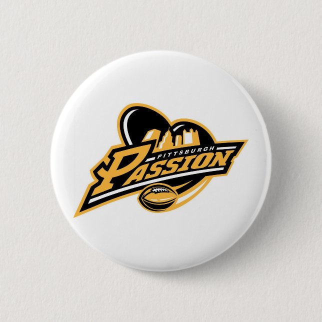 Macaron Rond 5 Cm Pin de passion de Pittsburgh (Devant)