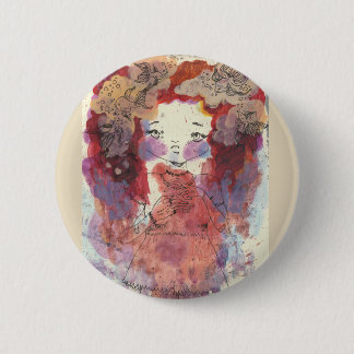 Macaron Rond 5 Cm Pin de pensées de poisson rouge