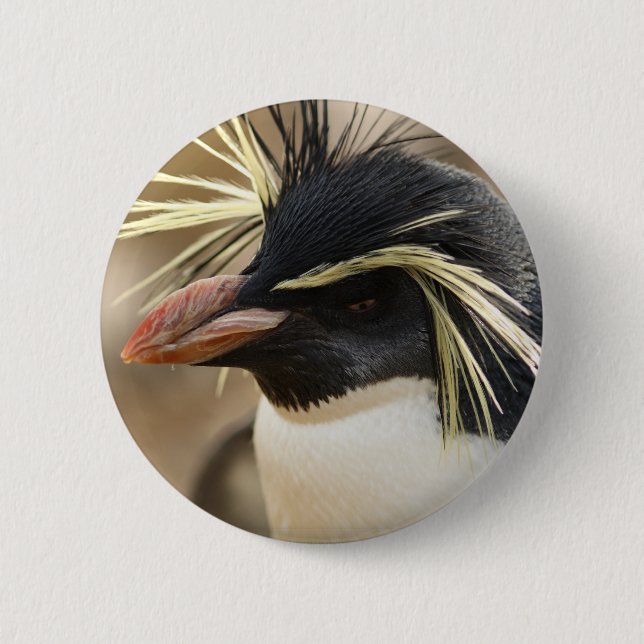 Macaron Rond 5 Cm Pin de pingouin de Rockhopper (Devant)