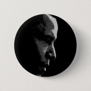 Macaron Rond 5 Cm Pin de profil d'Obama