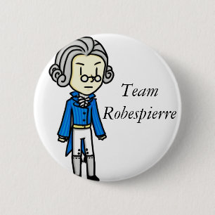 Macaron Rond 5 Cm Pin de Robespierre d'équipe