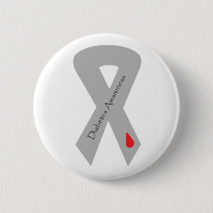 Macaron Rond 5 Cm Pin de ruban de conscience de diabète