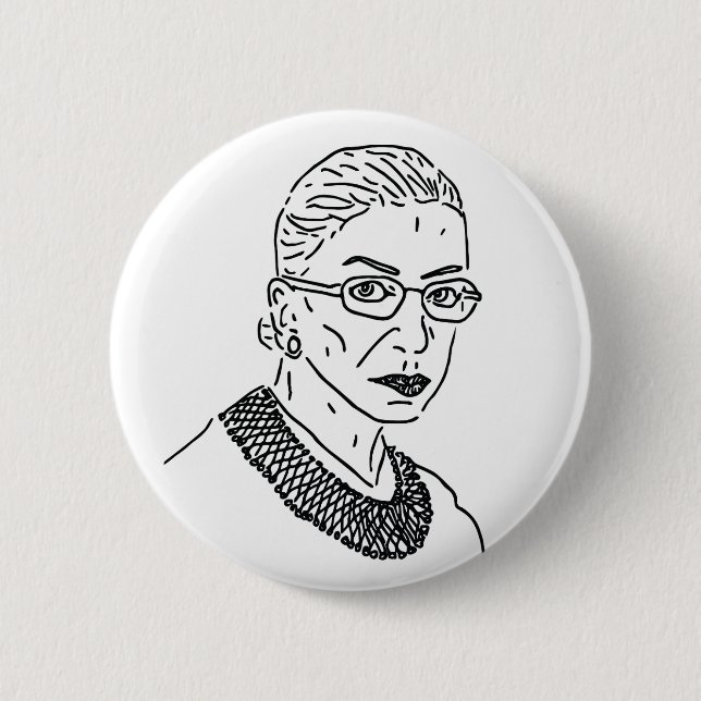 Macaron Rond 5 Cm Pin de Ruth Bader Ginsburg RBG (Devant)