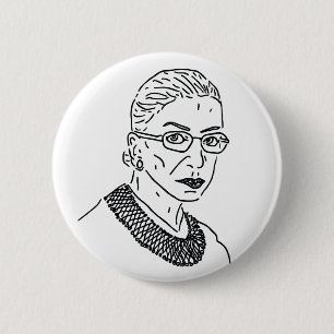 Macaron Rond 5 Cm Pin de Ruth Bader Ginsburg RBG