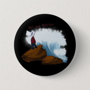 Macaron Rond 5 Cm Pin de sauveteur