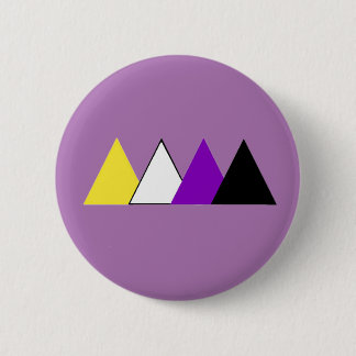Macaron Rond 5 Cm Pin de triangle de fierté de Nonbinary