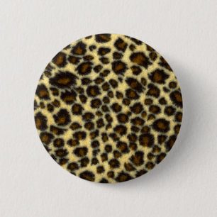 Macaron Rond 5 Cm Pin d'empreinte de léopard
