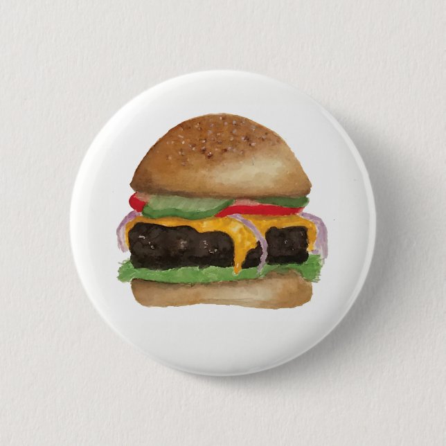 Macaron Rond 5 Cm Pin d'hamburger (Devant)