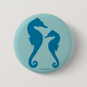 Macaron Rond 5 Cm Pin d'hippocampes