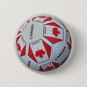 MACARON ROND 5 CM PIN DU FOOTBALL DU CANADA