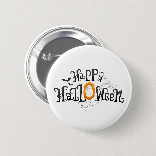 Macaron Rond 5 Cm Pin Halloween (Devant & derrière)
