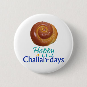 Macaron Rond 5 Cm Pin heureux de Rnd de Pain du sabbat-jours
