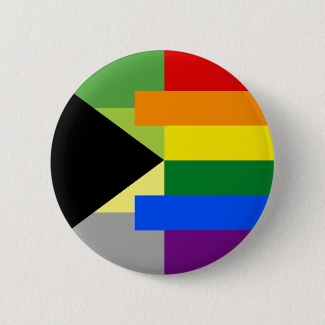 Macaron Rond 5 Cm Pin homosexuel de Demiromantic (Devant)