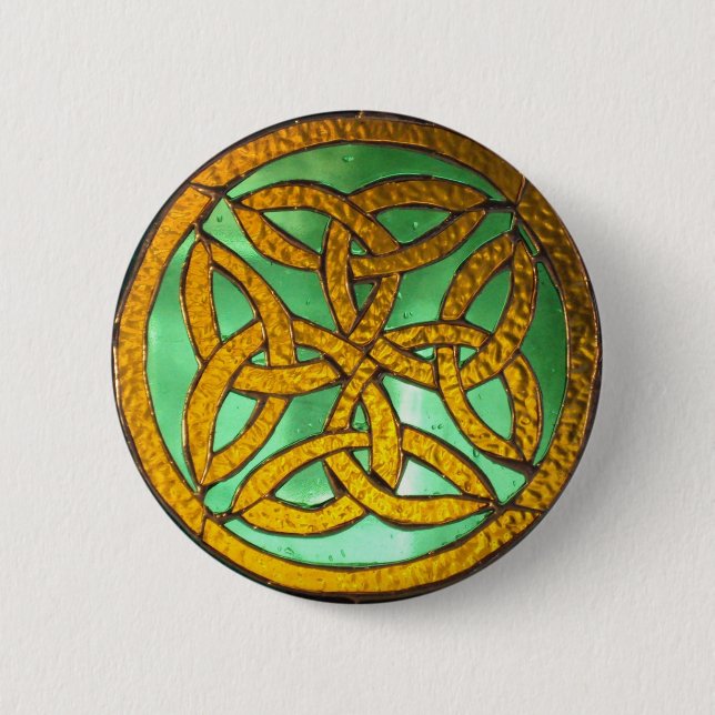Macaron Rond 5 Cm Pin irlandais de noeud (Devant)