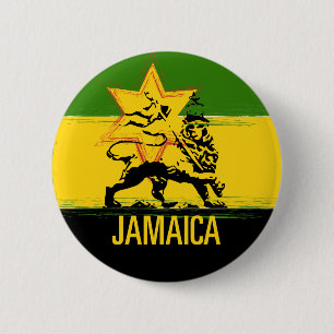 Macaron Rond 5 Cm Pin jamaïcain