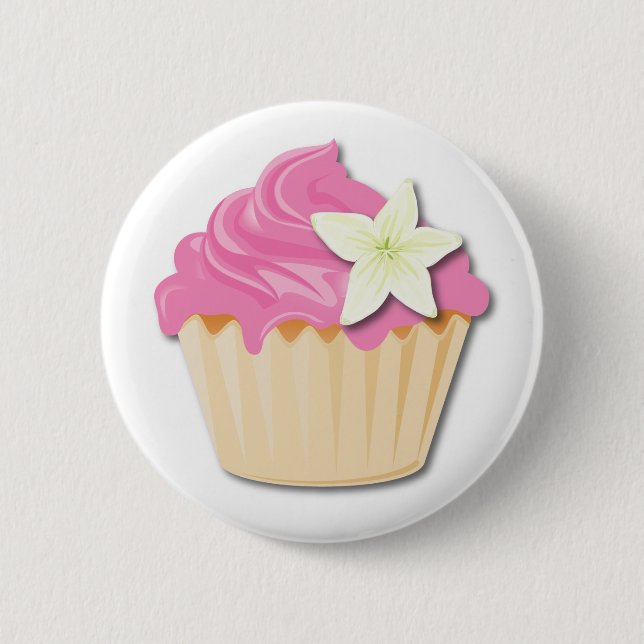 MACARON ROND 5 CM PIN LUNATIQUE DE PETIT GÂTEAU DE BOULANGERIE (Devant)