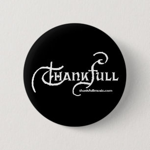 Macaron Rond 5 Cm Pin noir de Thankfull