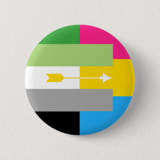Macaron Rond 5 Cm Pin Pansexual d'Aromantic