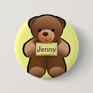 Macaron Rond 5 Cm Pin personnalisé de bouton d'ours de nounours