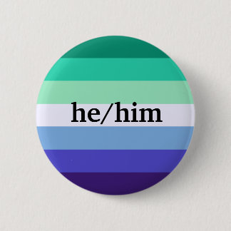 Macaron Rond 5 Cm pin pronom Gay He/Him
