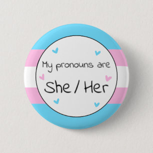 Macaron Rond 5 Cm Pin Pronoun Transgenre