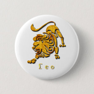 Macaron Rond 5 Cm Pin rond de signe de Lion