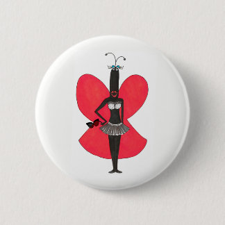 Macaron Rond 5 Cm Pin rouge/noir de pseudo célébrité de SBM de